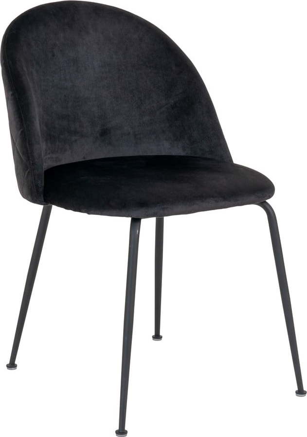 Černé sametové jídelní židle v sadě 2 ks Geneve – House Nordic House Nordic