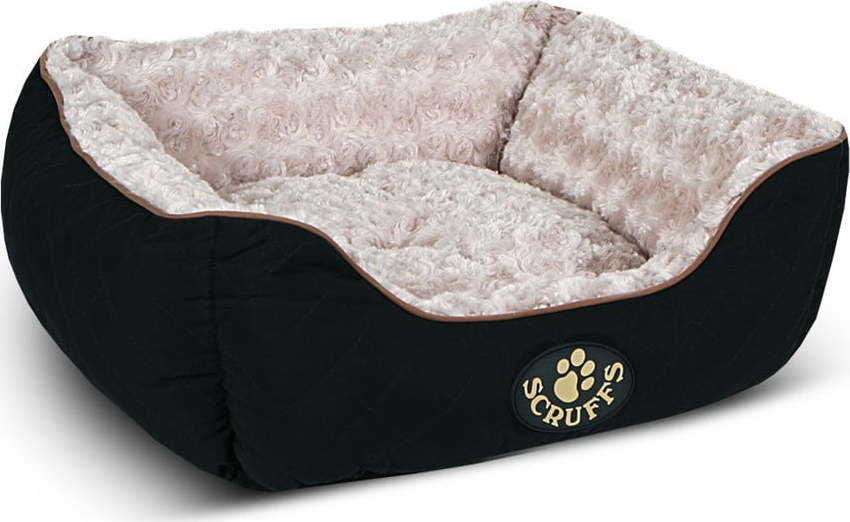 Černý plyšový pelíšek pro psy 40x50 cm Scruffs Wilton – Plaček Pet Products Plaček Pet Products