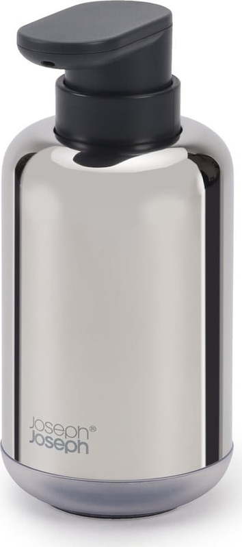 Dávkovač mýdla z nerezové oceli v leskle stříbrné barvě 300 ml EasyStore Luxe – Joseph Joseph Joseph joseph