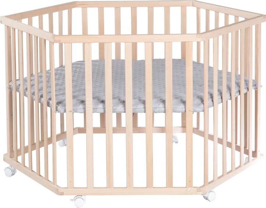 Dětská ohrádka z bukového dřeva v přírodní barvě 119x104 cm – Roba Roba