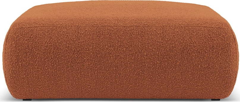 Hnědý taburet z textilie bouclé Molino – Micadoni Home Micadoni Home