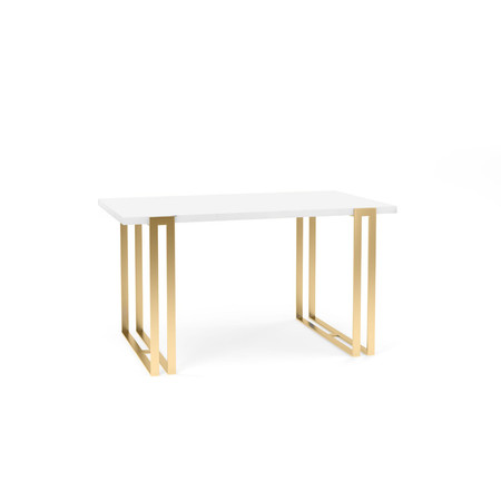 Jídelní stůl EWEN II 120 cm - bílá/zlatá T-TABLE