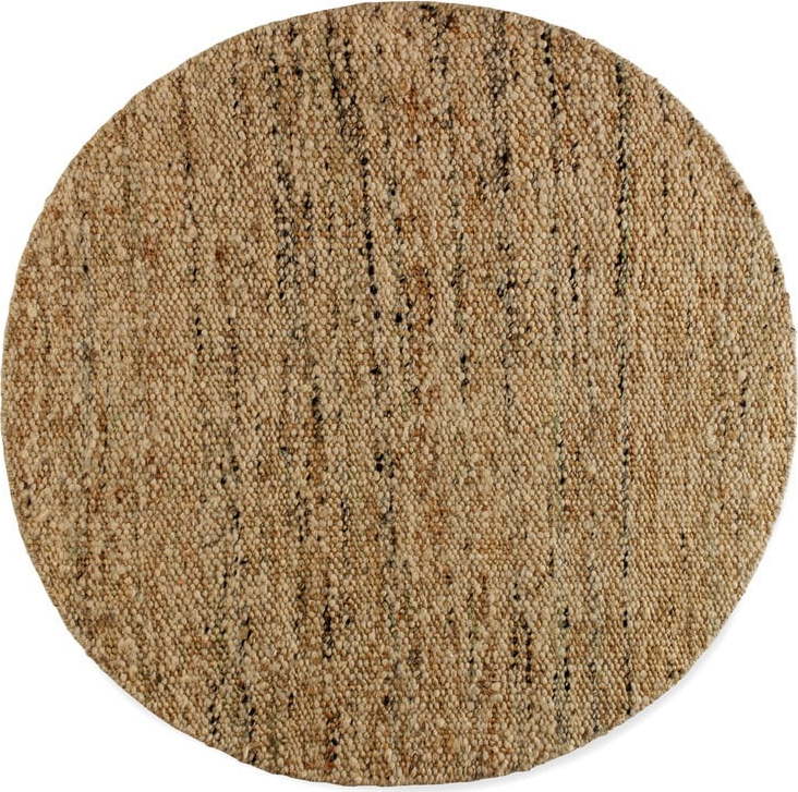 Jutový kulatý koberec v přírodní barvě ø 120 cm Theo – Geese Geese