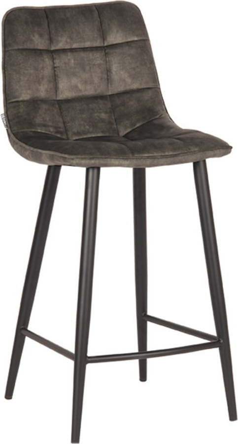 Khaki sametové barové židle v sadě 2 ks 94 cm Jelt – LABEL51 LABEL51