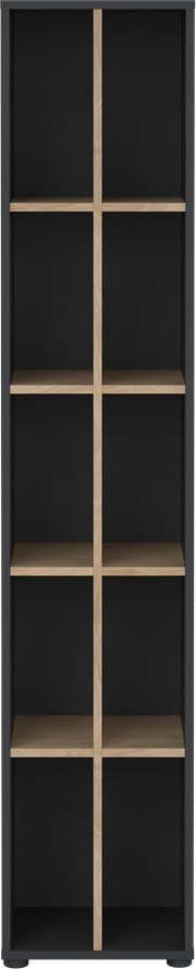 Knihovna v dekoru dubu v antracitovo-přírodní barvě 41x205 cm Sign – Tvilum Tvilum