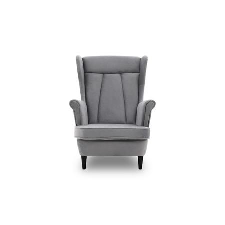 Křeslo ušák VALIA Černá Světle šedá Signal-nabytek