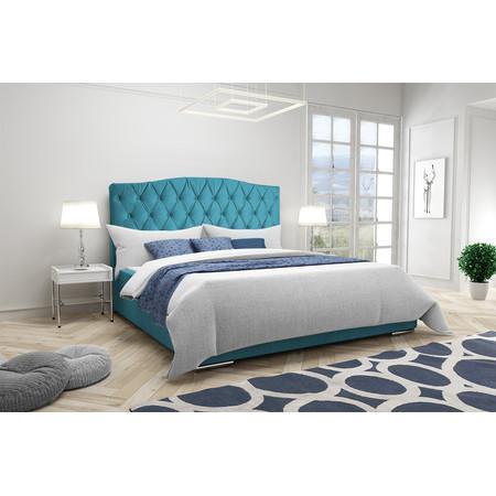 Postel STELLA 14 STANDARD 180x200 cm - stříbrné nohy Tyrkysová Signal-nabytek