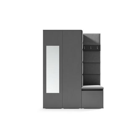 Předsíňová stěna AMI 11 Tmavě hnědá Bez zrcadla Dub artisan/černá Signal-nabytek