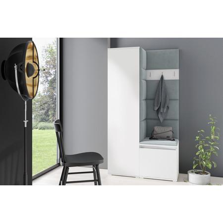 Předsíňová stěna AMI 13 Šedá Bílá Bez zrcadla Signal-nabytek