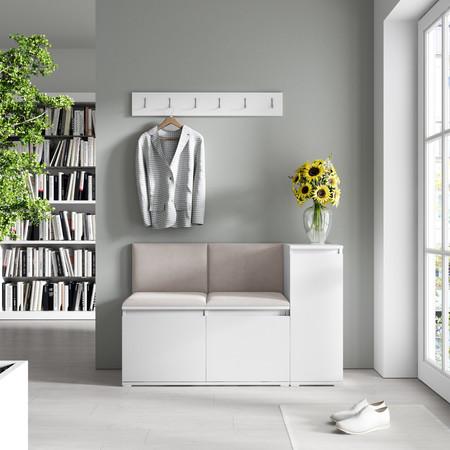 Předsíňová stěna AMI 25 Světle béžová Bílá Signal-nabytek