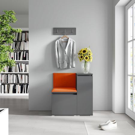 Předsíňová stěna AMI 30 Oranžová Grafit Signal-nabytek