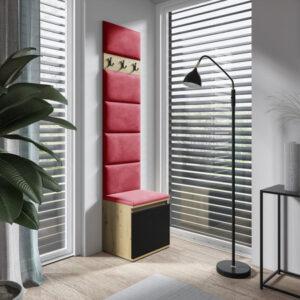 Předs&iacute;ňov&aacute; stěna AMI 7 Červen&aacute; Dub artisan/čern&aacute; Signal-nabytek