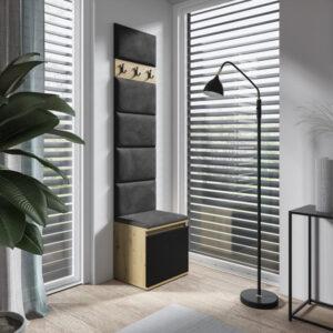 Předs&iacute;ňov&aacute; stěna AMI 7 Grafit Dub artisan/čern&aacute; Signal-nabytek