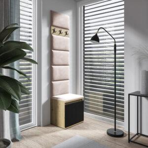 Předs&iacute;ňov&aacute; stěna AMI 7 Kr&eacute;mov&aacute; Dub artisan/čern&aacute; Signal-nabytek