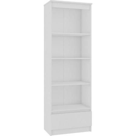 Regál R 60cm CLP 1 zásuvka 4 poličky bílá Akord
