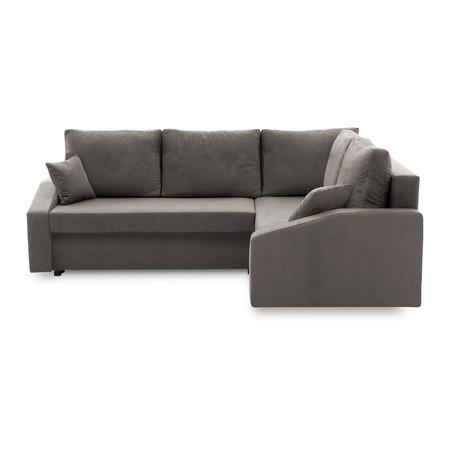 Rohová rozkládací sedací souprava GRANDE PLUS - mikro Pravá Šedá Signal-nabytek