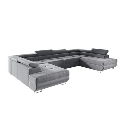 Rozkládací rohová sedací souprava 152 JAMES Šedá Signal-nabytek