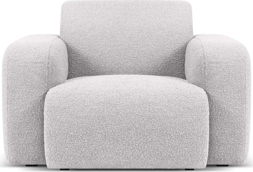 Světle šedé křeslo z textilie bouclé Molino – Micadoni Home Micadoni Home