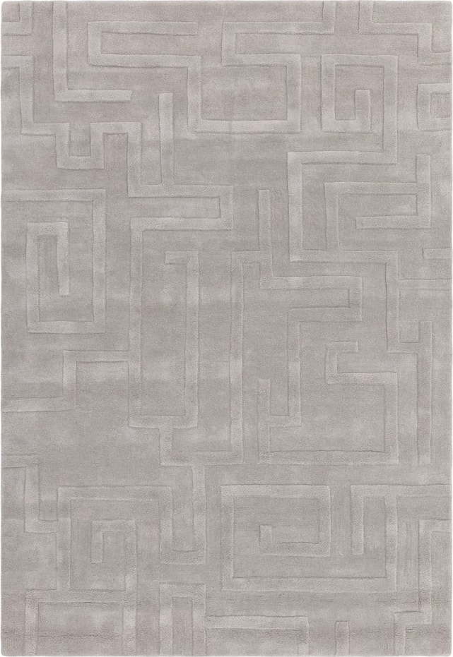 Světle šedý vlněný koberec 160x230 cm Maze – Asiatic Carpets Asiatic Carpets