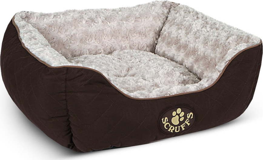 Tmavě hnědý plyšový pelíšek pro psy 40x50 cm Scruffs Wilton – Plaček Pet Products Plaček Pet Products