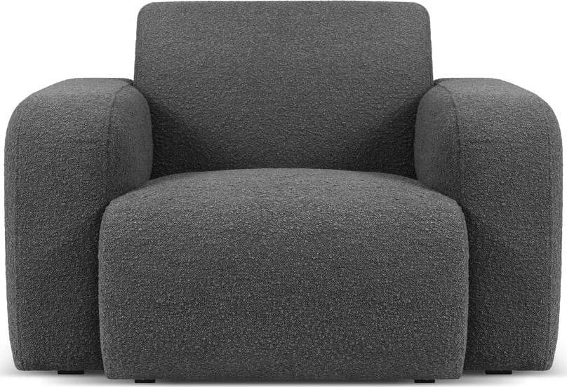 Tmavě šedé křeslo z textilie bouclé Molino – Micadoni Home Micadoni Home