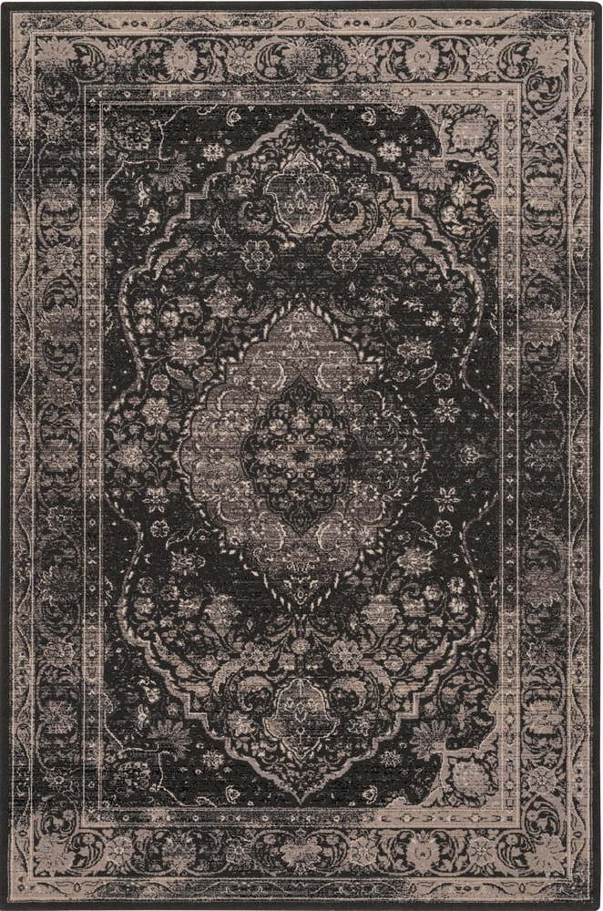 Tmavě šedý vlněný koberec 100x180 cm Zana – Agnella Agnella