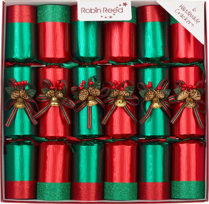 Vánoční crackery v sadě 6 ks Ring O Bells Red - Robin Reed Robin Reed