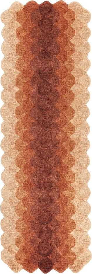 Vlněný běhoun v cihlové barvě 66x200 cm Hive – Asiatic Carpets Asiatic Carpets