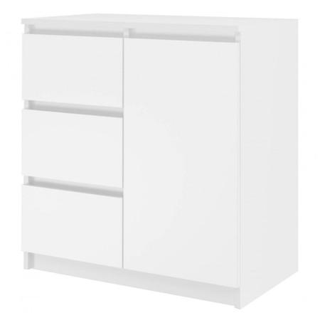 Komoda 1D3S - bílá TOP Nábytek