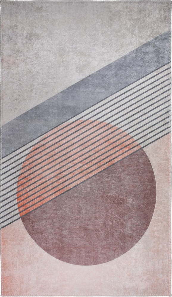 Pratelný běhoun ve světle růžovo-šedé barvě 80x200 cm – Vitaus Vitaus