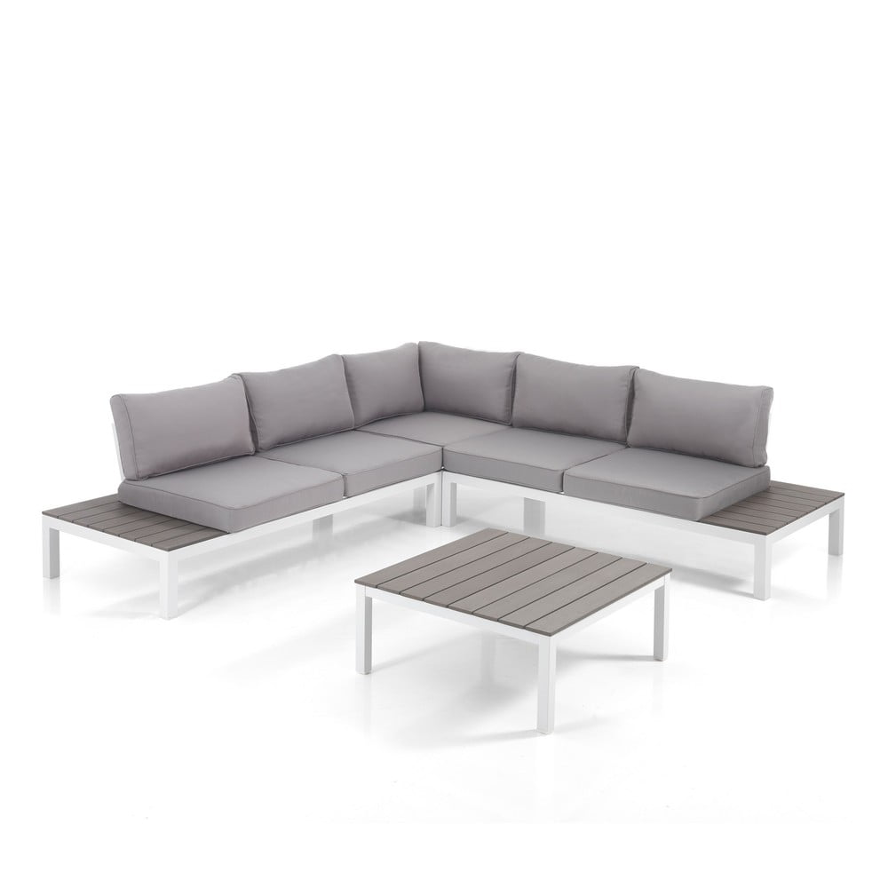 Světle šedý hliníkový zahradní lounge set pro 4 – Tomasucci Tomasucci