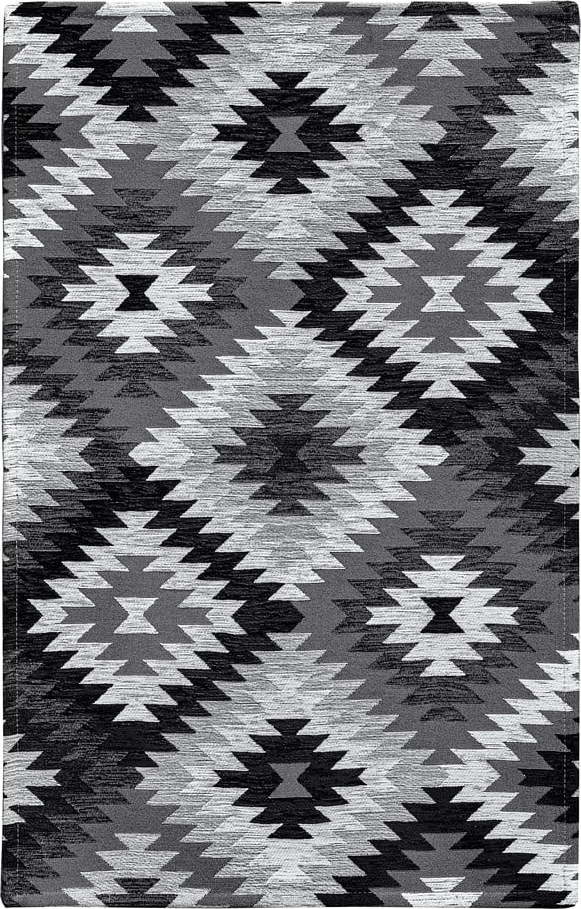 Černo-šedý pratelný běhoun 55x115 cm Avana Nero – Floorita Floorita