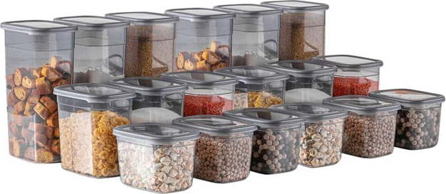 Dózy na sypké potraviny v sadě 18 ks – Hermia Hermia