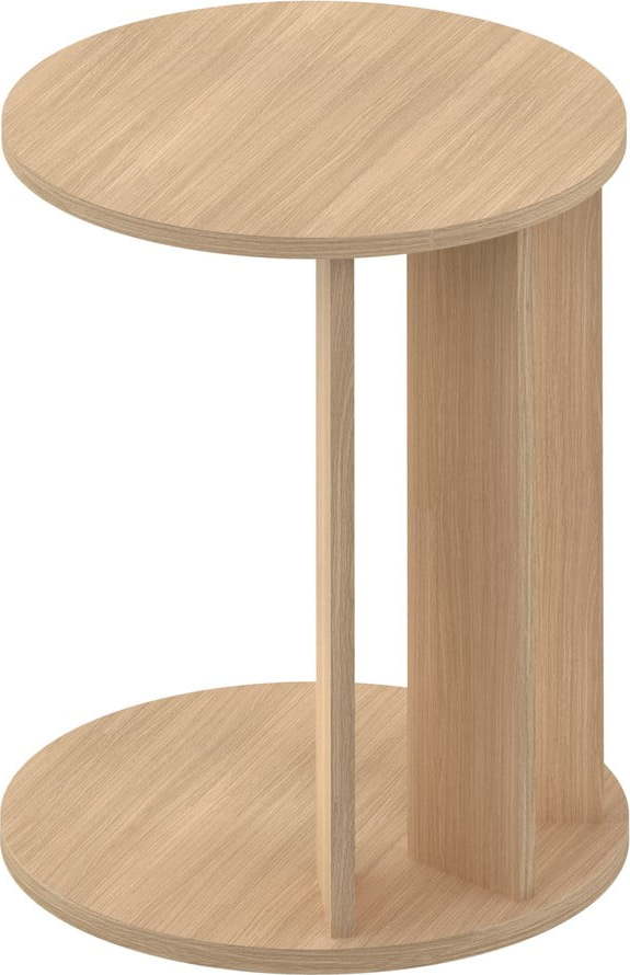 Kulatý odkládací stolek v dekoru dubu ø 50 cm Nora – TemaHome TemaHome