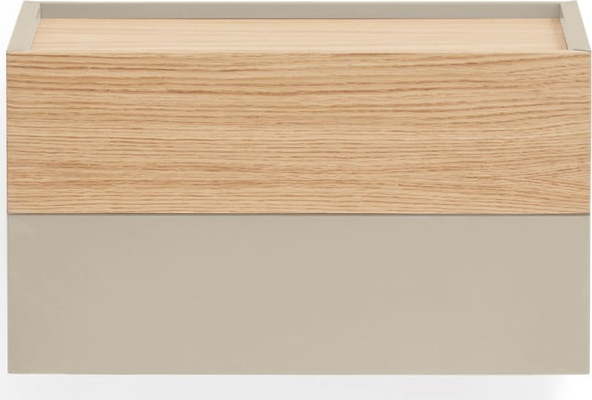 Noční stolek v dekoru dubu v béžovo-přírodní barvě Otto – Teulat Teulat