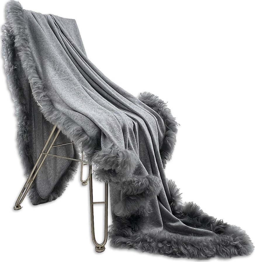 Vlněno-kožešinová deka 140x180 cm – Native Natural Native Natural