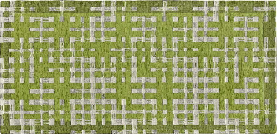 Zelený pratelný běhoun 55x115 cm Dama Verde – Floorita Floorita