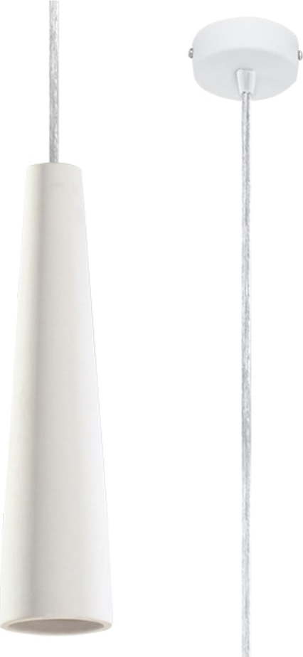 Bílé závěsné svítidlo s keramickým stínidlem ø 8 cm Alverna – Nice Lamps Nice Lamps