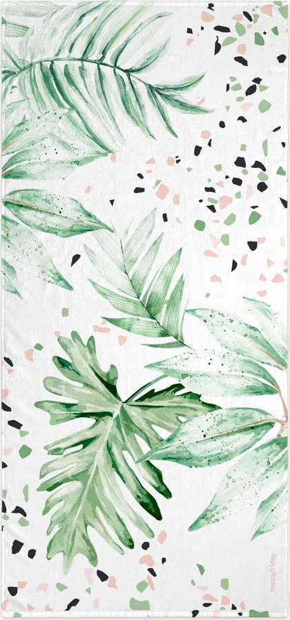 Bílo-zelená osuška 70x150 cm Delicate – Happy Friday Happy Friday