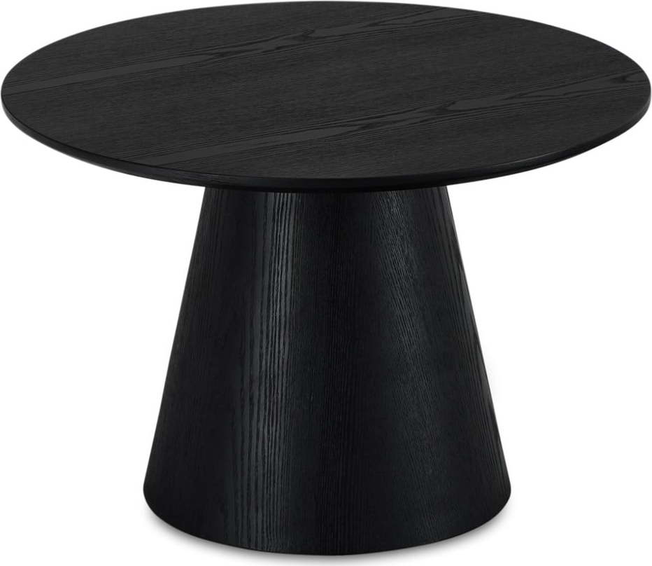 Černý konferenční stolek v dekoru dubu ø 60 cm Tango – Furnhouse Furnhouse