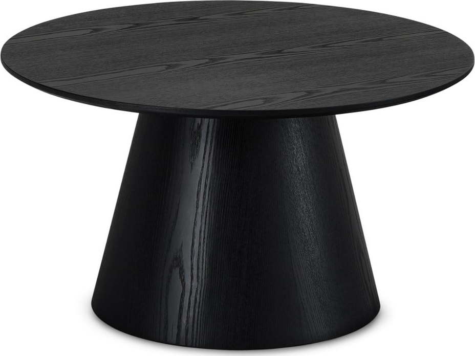 Černý konferenční stolek v dekoru dubu ø 80 cm Tango – Furnhouse Furnhouse