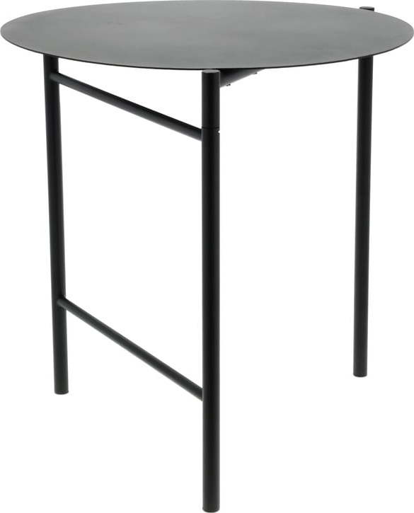 Černý kovový kulatý jídelní stůl ø 70 cm Disc – Zone Zone