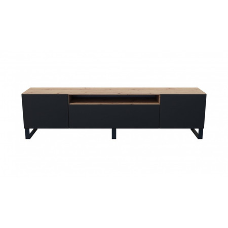 Televizní stolek RTV Leo Dub artisan-černá 180 cm Furniture