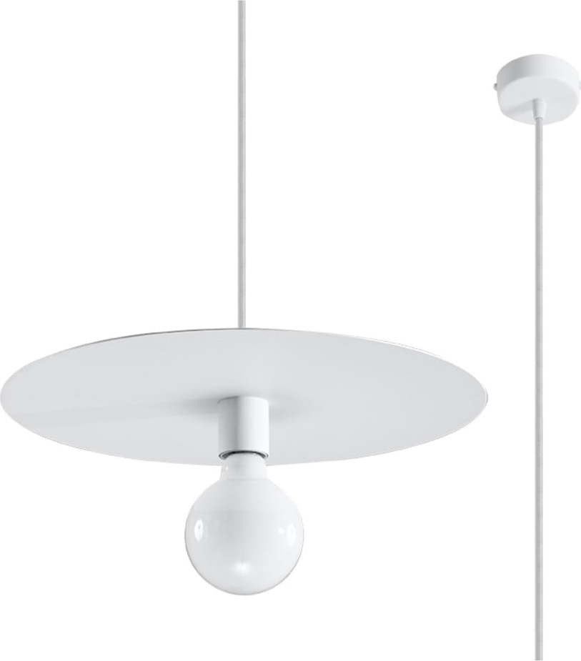 Bílé závěsné svítidlo ø 40 cm Livago – Nice Lamps Nice Lamps