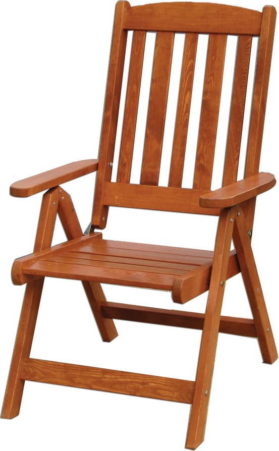 Hnědá dřevěná zahradní židle Luisa – Rojaplast Rojaplast
