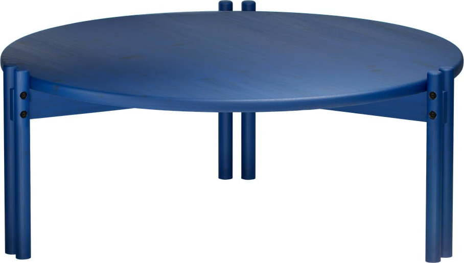 Modrý kulatý konferenční stolek z borovicového dřeva ø 80 cm Sticks – Karup Design Karup Design