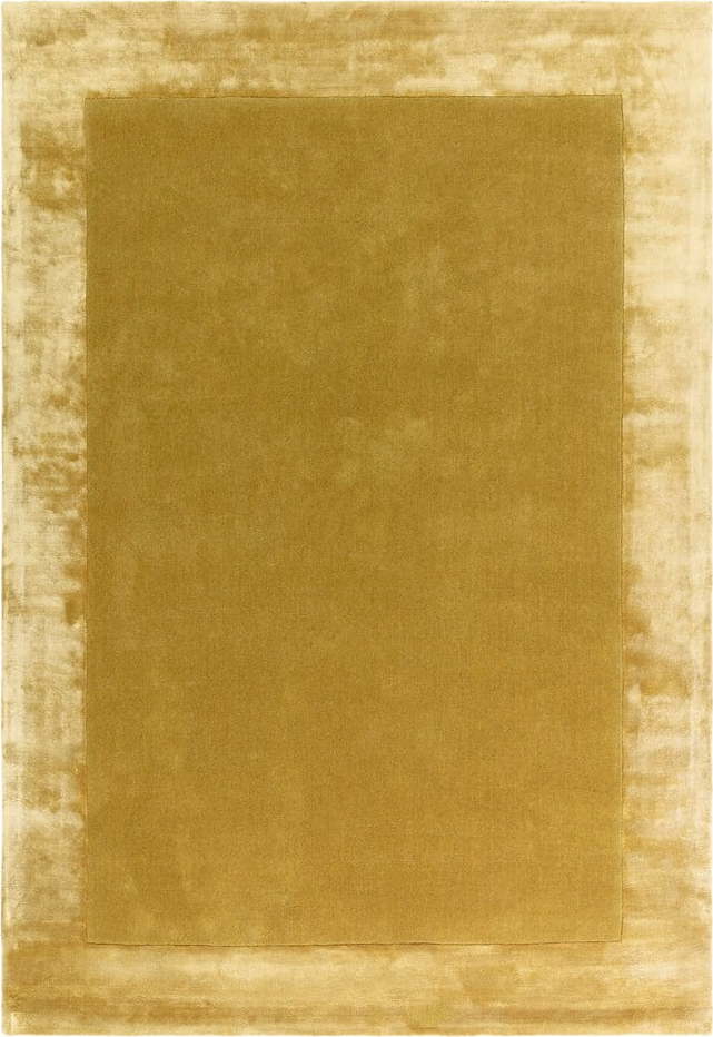 Okrově žlutý ručně tkaný koberec s příměsí vlny 120x170 cm Ascot – Asiatic Carpets Asiatic Carpets