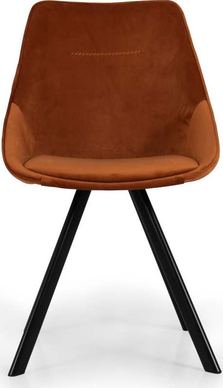 Oranžové sametové jídelní židle v sadě 2 ks Ritz – Tenzo Tenzo