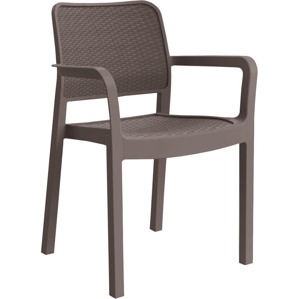 Tmavě hnědá plastová zahradní židle Samanna – Keter Keter