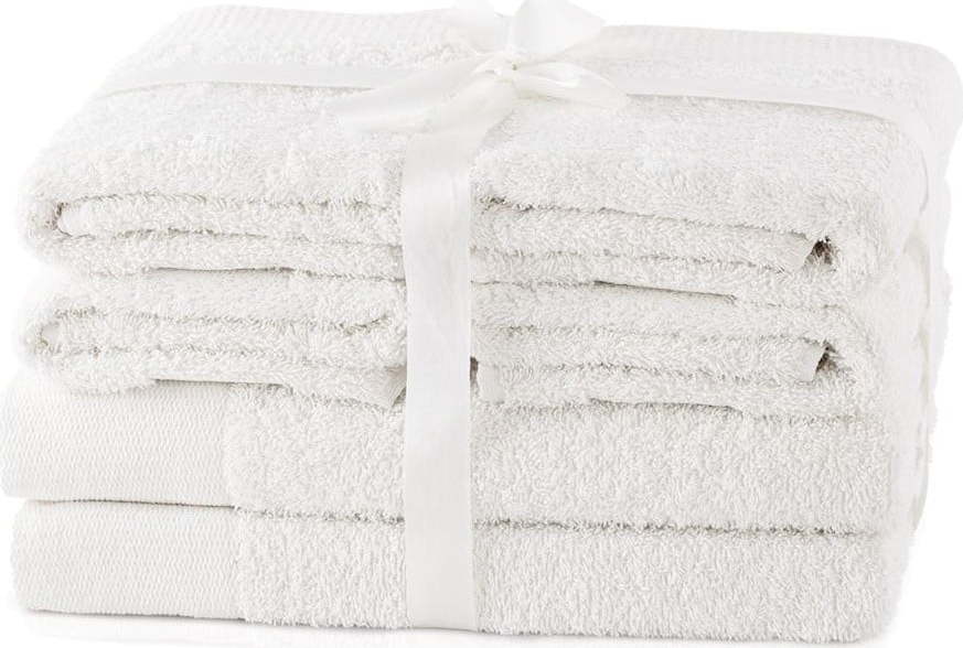 Bílé froté bavlněné ručníky a osušky v sadě 6 ks Amari – AmeliaHome AmeliaHome